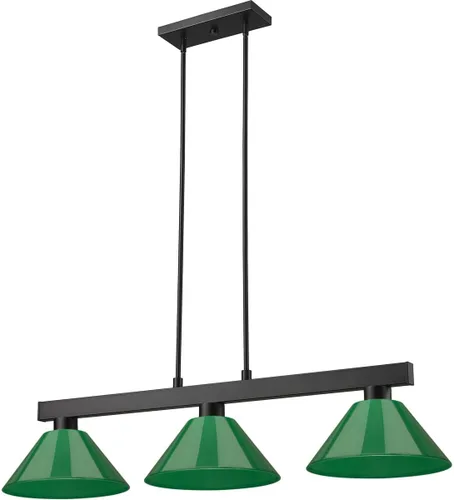 Vista 6 de Z-Lite Colgante de cobalto de 152MB-PWH, 3 luces 300 vatios totales, negro mate