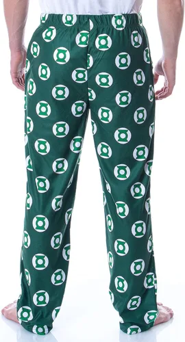 Vista 4 de DC Comics Men's Green Lantern Allover Symbol Superhero Loungewear Sleep Pajama Pants