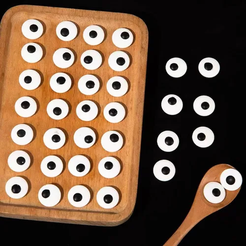 Vista 4 de Sentovac Ojos de caramelo comestibles de 1 cm, espolvoreados de azúcar para galletas, pasteles, cupcakes, decoraciones de ojos pequeños de caramelo