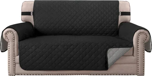 Vista 9 de MIFXIN Funda reversible para sofá, impermeable, antideslizante, lavable, con correa elástica, protector de muebles para mascotas, perros y niños