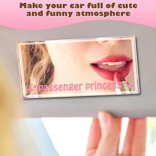 Vista 8 de Aolamegs Paquete de 3 Calcomanías de Princesa Pasajera, Lindas Calcomanías de Vinilo para Ventana y Espejo Retrovisor, Accesorios Divertidos
