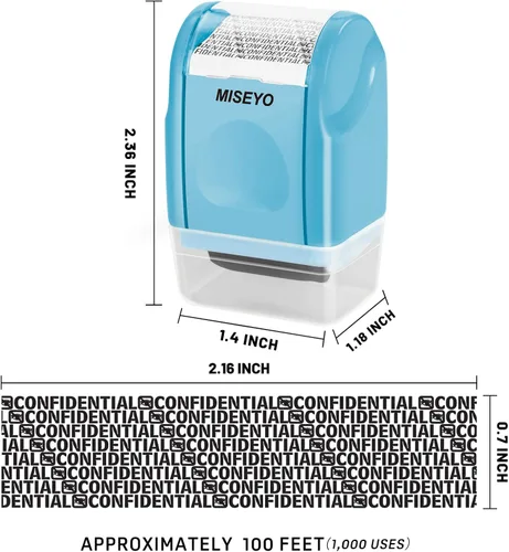 Vista 3 de Miseyo Sellos de rodillo de protección contra robo de identidad para privacidad de código de barras de datos, prevención de seguridad antirrobo