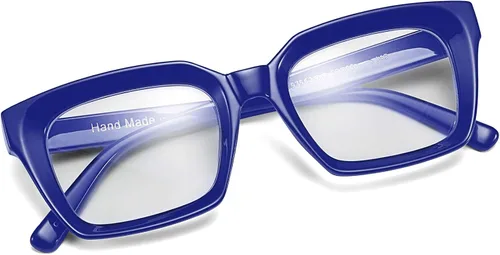 Vista 8 de FEISEDY Gafas cuadradas clásicas sin receta para mujer marco grueso para gafas B2461
