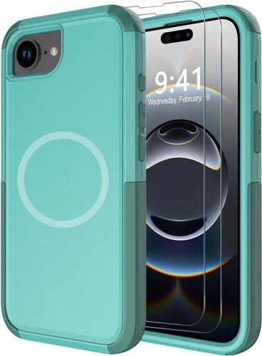 Vista 49 de Diverbox Funda para iPhone 13 [compatible con MagSafe] [con protector de pantalla] [a prueba de golpes] [a prueba de caídas] Funda de protección