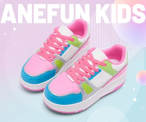 Vista 4 de Zapatillas con ruedas para patinar para niños, niñas y niños, con ruedas desmontables y estilo de moda