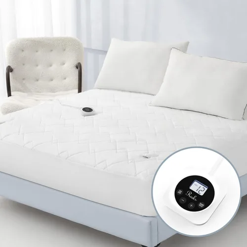 Vista 12 de Protector de colchón eléctrico con calefacción MINI de tamaño Twin - Calentador de cama con funciones de memoria y precalentamiento, 12