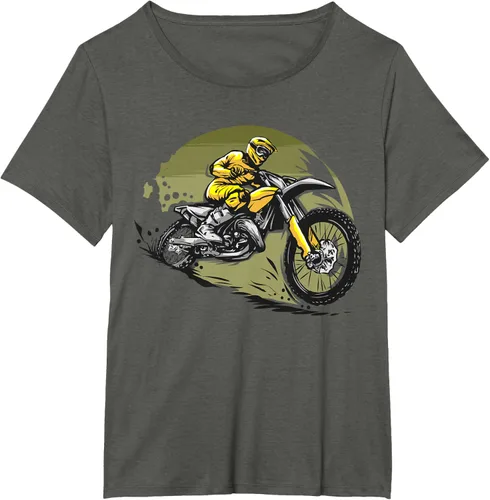 Vista 70 de Camiseta de motocross Supermotard Enduro, Negro, S