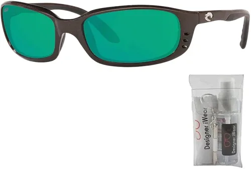 Vista 2 de Costa Brine 6S9017 Oval Sunglasses for Men + BUNDLE with Designer iWear Complimentary Eyewear Care Kit