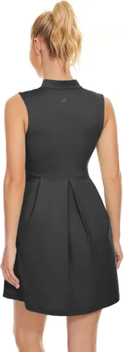 Vista 2 de HARTPOR Women Athletic Dress with Shorts Sleeveless Golf Tennis Dress with Pockets