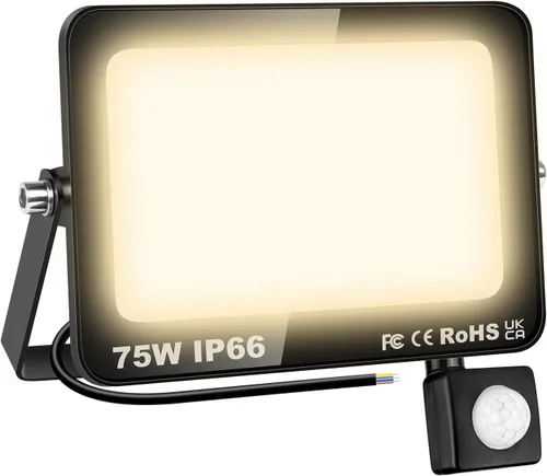 Vista 20 de Willpower Reflector LED con sensor de movimiento, luces de seguridad para exteriores de 10 W, 1000 lúmenes, lámpara exterior de 4000 K, luz blanca