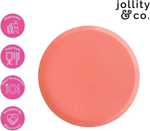 Vista 6 de Jollity & Co Platos de Postre Shade - Paquete de Papel Negro Ónix de 8 para Pastel - Platos Desechables de Fiesta para Baby Showers, Aniversarios
