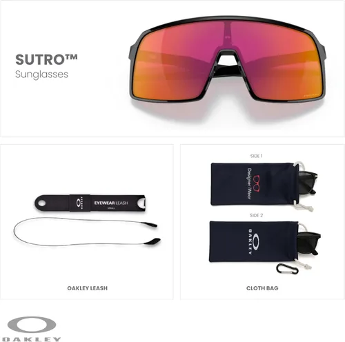 Vista 2 de Oakley Sutro OO9406 / OO9462 - Lentes de sol para hombre, kit de correa de accesorios, bolsa de microfibra