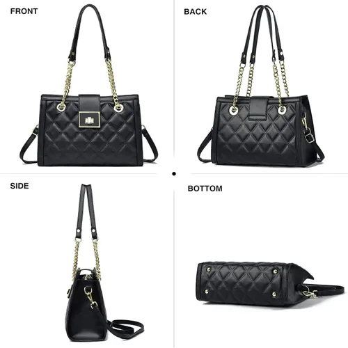 Vista 4 de Xiaoyu Bolsos de hombro para mujer, monederos de moda con correa de cadena, bolsos cruzados