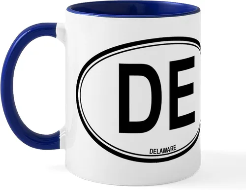 Vista 22 de CafePress Delaware (DE) Euro Mug Taza de café de cerámica de 11 oz (11.0 fl oz)