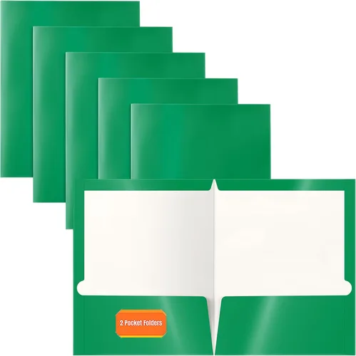 Vista 12 de Better Office Products Carpetas de papel laminado brillante con 2 bolsillos, colores surtidos, tamaño carta, caja de 25 carpetas de colores surtidos