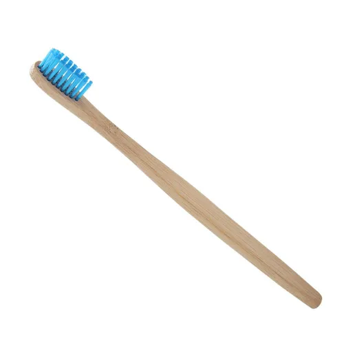 Vista 3 de Cepillo de dientes de nylon suave 6 colores cepillos de dientes reciclables para el cuidado bucal de la persona (azul)