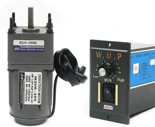 Vista 18 de Motor de engranajes eléctrico 110V 250W 10K Monofásico de alto par motor reductor de engranajes de CA 0-135 RPM Controlador de velocidad variable