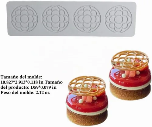 Vista 3 de Molde de silicona en forma de flor 3D para fondant de encaje, molde para pastel de azúcar para cupcakes de arcilla polimérica Sugarcraft, caramelo