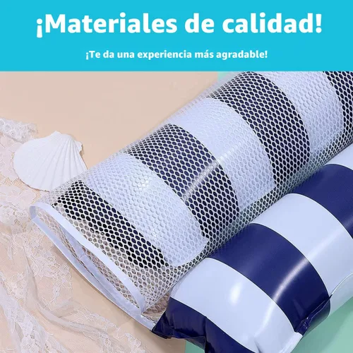Vista 4 de Paquete de 4 flotadores de piscina de agua XL mejorados, 4 en 1 (hamaca, sillín, silla de estar, flotador) Flotador multiusos para piscina de agua