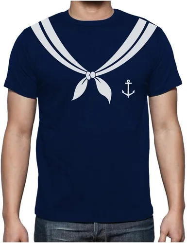 Vista 8 de Tstars Camisa náutica marinera para hombre, camiseta de capitán ancla azul marino para Halloween, despedida de soltero o evento temático