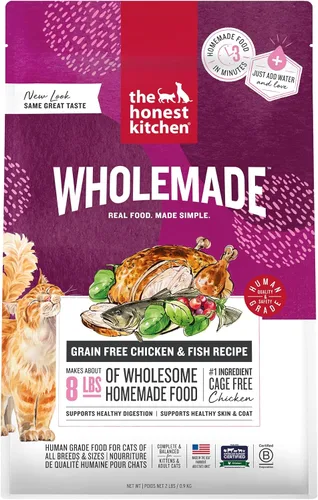 Vista 10 de The Honest Kitchen Alimento integral de pollo deshidratado sin granos, receta de grado humano con probióticos y pollo sin jaula, soporte digestivo