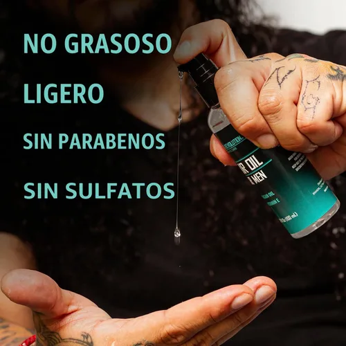 Vista 5 de Viking Revolution Spray de sal marina para hombres (8 fl oz), aceite hidratante para el cabello para hombres con vitamina E (3.38 fl oz) y polvo