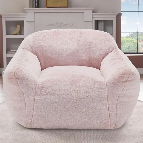 Vista 18 de Puf gigante para adultos, sillas grandes de espuma viscoelástica, sofá puff de gran tamaño con relleno, silla de lectura grande de piel sintética
