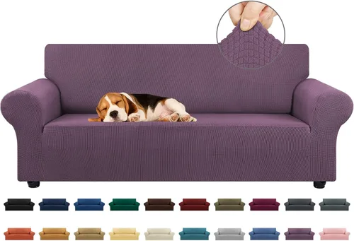 Vista 32 de KEKUOU Funda elástica para sofá biplaza, funda de sofá para sofá de 2 cojines (55-78 pulgadas), protector de muebles con parte inferior elástica