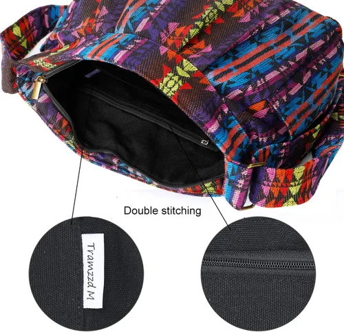Vista 6 de Bolso bandolera de hombro tipo mensajero de tela duradera y casual grande