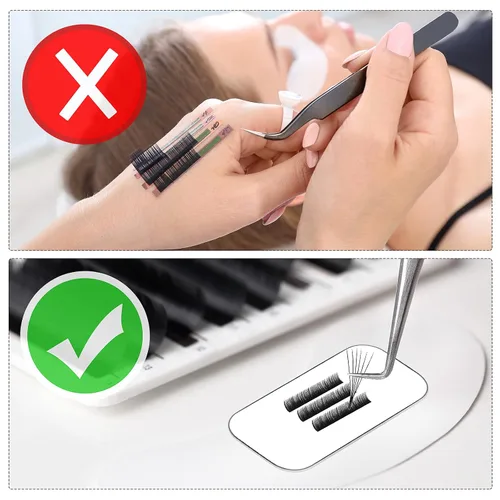 Vista 5 de Maitys 6 almohadillas de silicona para extensiones de pestañas para pestañas, reutilizables, adhesivas, de silicona, para extensiones de pestañas