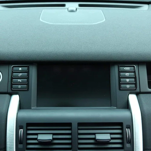 Vista 4 de YIWANG Marco de botón multifunción ABS cromado para Land Rover Discovery Sport 2015-2019 Accesorios de coche (negro)
