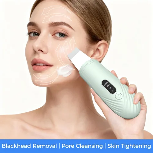 Vista 6 de Espátula Limpiadora de Piel Facial, Herramienta Removedora de Puntos Negros para Limpieza Profunda Facial, Espátula Facial Limpiadora de Poros con 4