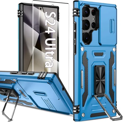 Vista 12 de Funda magnética para Samsung Galaxy Note 20 Ultra con soporte de anillo [con protector de pantalla] [Compatible con carga inalámbrica MagSafe] Funda