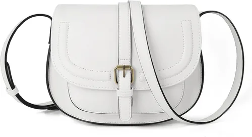 Vista 31 de Bolsa cruzada de cuero vegano para mujer, pequeña, para colgarla en el hombro, monedero, estilo bohemio Beige