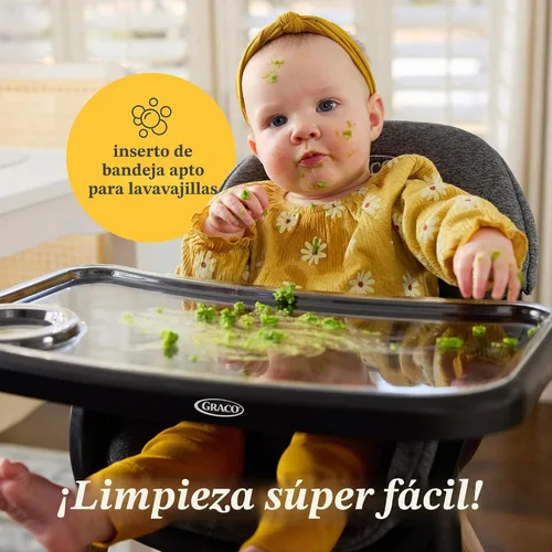 Vista 4 de Graco Ready2Dine DLX - Silla alta 4 en 1, color Hazen