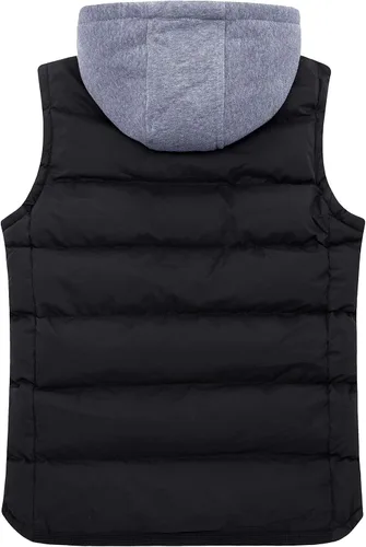 Vista 2 de ZSHOW - Chaleco de invierno con capucha extraíble y acolchado para hombre