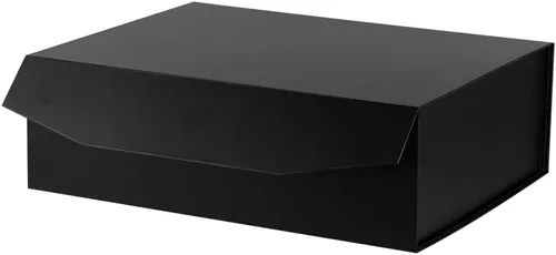 Vista 30 de 1 paquete de caja de regalo negra con tapas, pequeña de 12 x 8 x 2.7 pulgadas, cajas de regalo para ropa, cajas de regalo para camisas con cinta