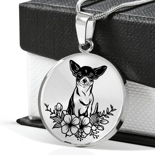 Vista 5 de Collares chihuahua para perros y cachorros amantes de las mascotas para mujeres y niñas lindo cachorro de chihuahua con flores florales de primavera