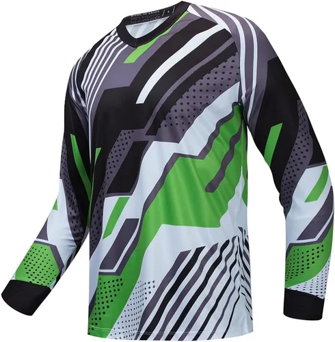 Vista 88 de Hotlion Camiseta de ciclismo para hombre, manga larga, MTB Motocross, ropa de carreras todoterreno