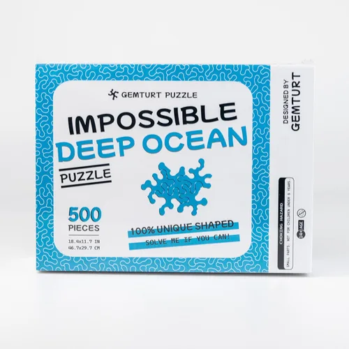 Vista 3 de Gemturt Impossible - Rompecabezas único – Acrílico transparente de 240 piezas con forma no repetida – Rompecabezas difícil para adultos