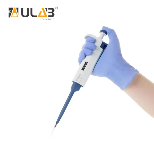 Vista 2 de ULAB Pipetador de un solo canal, micro pipetas de volumen ajustable, Vol.Range.0.1-2.5μl, ULH1015