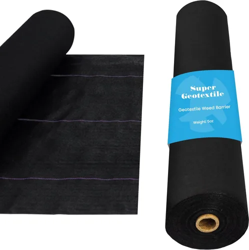 Vista 7 de Super Geotextile Tela profesional de barrera de malezas geotextil de 5 onzas, tela de paisaje resistente para jardinería, paisajismo, tela