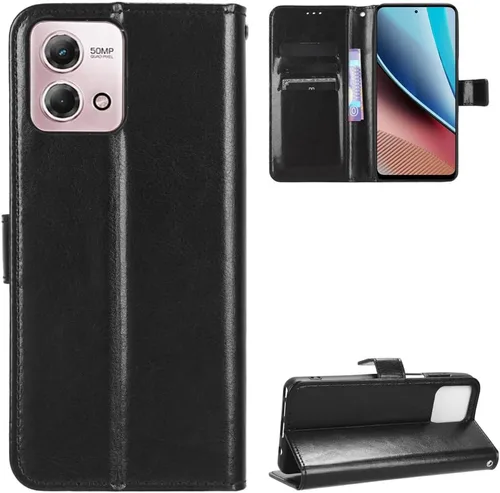 Vista 87 de Funda para Boost Mobile Celero 5G + Funda de piel con tapa para Boost Mobile Celero 5G Plus, color negro