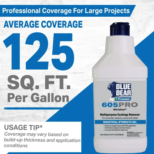 Vista 3 de Blue Bear 605 Pro - Eliminación de recubrimiento, cuarto de galón