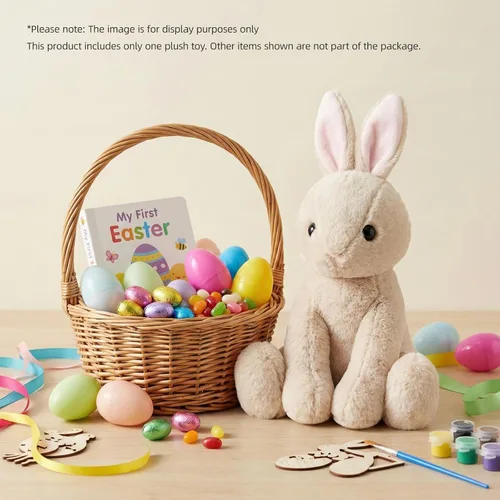 Vista 3 de WEIGEDU Animal de Peluche Relleno Conejito de 17.3 Pulgadas para Niños, Niñas y Bebés - Regalo Perfecto para Cumpleaños, Pascua y Navidad