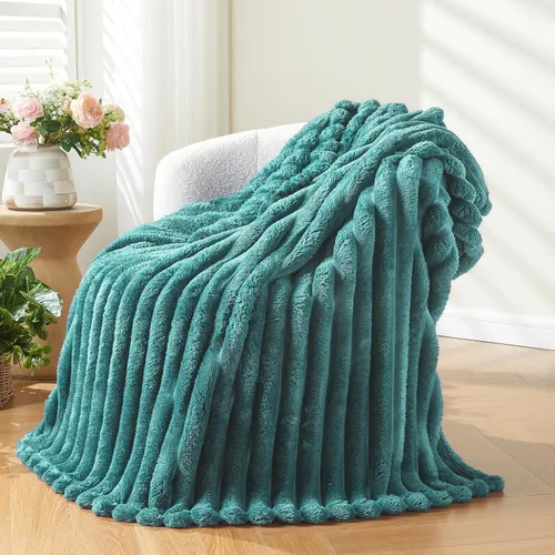 Vista 77 de NEWCOSPLAY Manta de Tiro Súper Suave Aqua Franela Sedosa Premium Forro Polar Jacquard Acanalado 3D Ligero Manta de Cama Uso en Todas las Estaciones