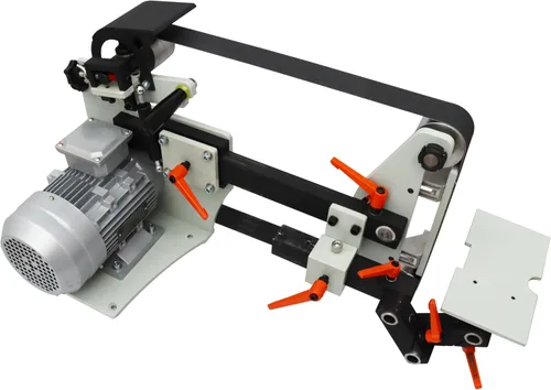 Vista 7 de TECHTONGDA Lijadora de banda de velocidad variable de 72 pulgadas con 3 muelas de molienda para cuchillos, herramientas de corte sin base, 220 V