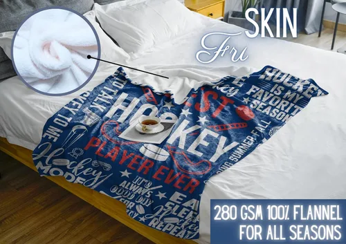 Vista 4 de InnoBeta Regalos de hockey para niños y hombres, mantas de franela de cama de 50 x 65 pulgadas para Navidad, regalos de hockey para niños de 8 a 12