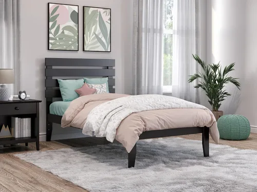 Vista 10 de AFI, Cama Oxford Queen con plataforma, color espresso