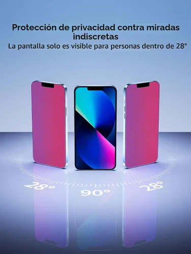 Vista 3 de PDDKISS Protector de pantalla de privacidad compatible con iPhone 12/iPhone 12 Pro, vidrio templado de 6.1 pulgadas, gradiente rosa, antiespía, anti